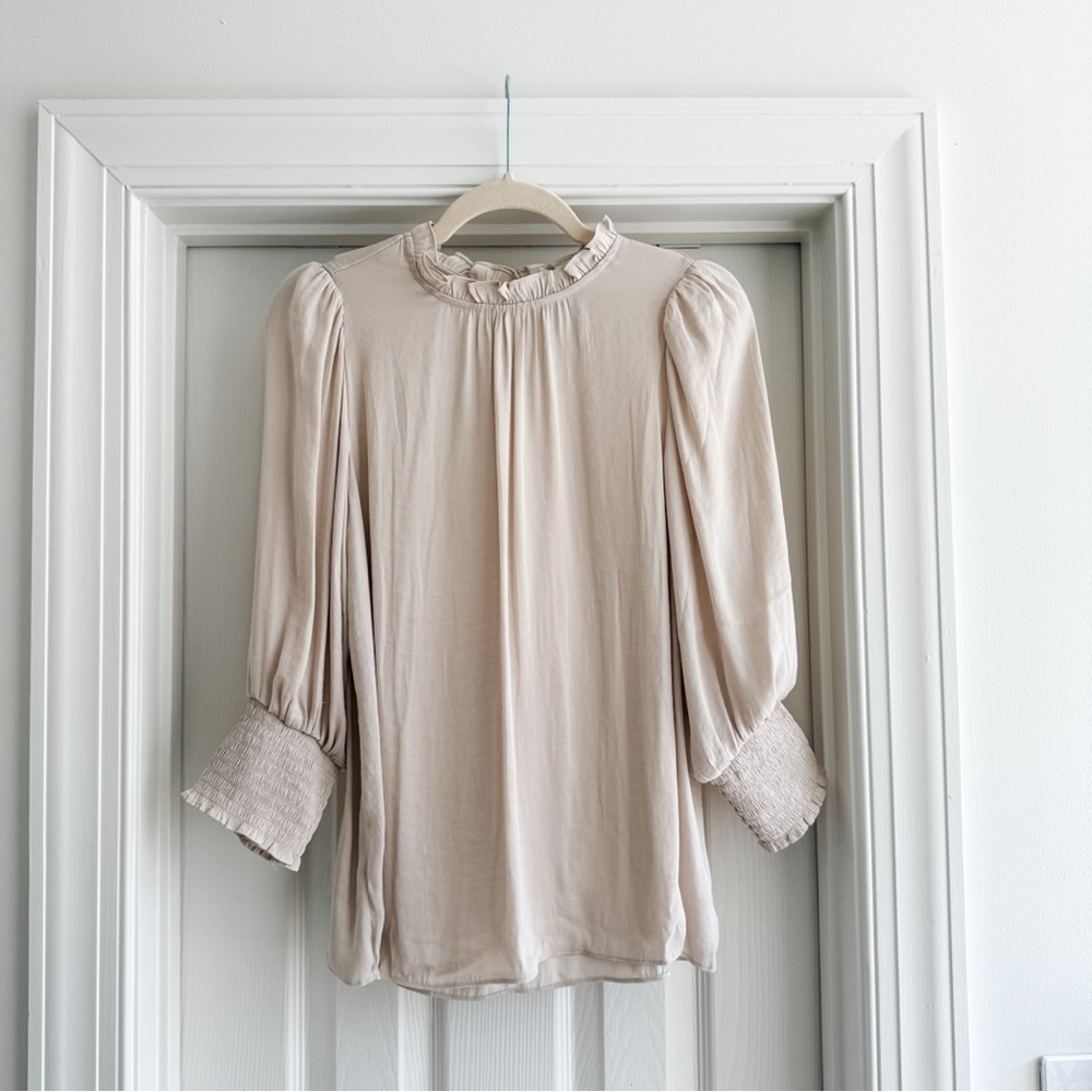 Luminary Fine Collection Cream Women's Top — S
